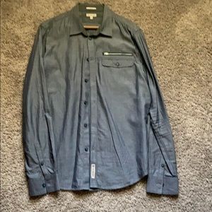 Blue collared long sleeve